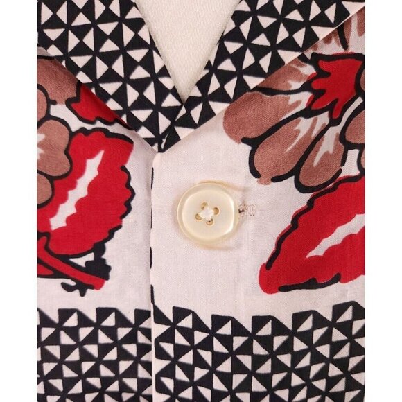 Bode Checker Bloom Floral Silk Bowling Shirt S/M Mens New - Picture 4 of 16